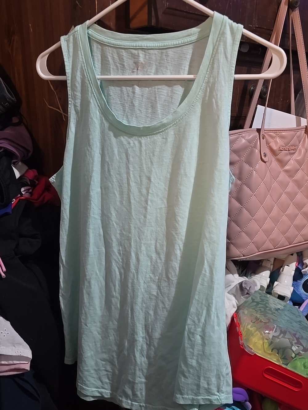 !!. Ladies M Mint Green Tank Top - Lightweight Casual Layering